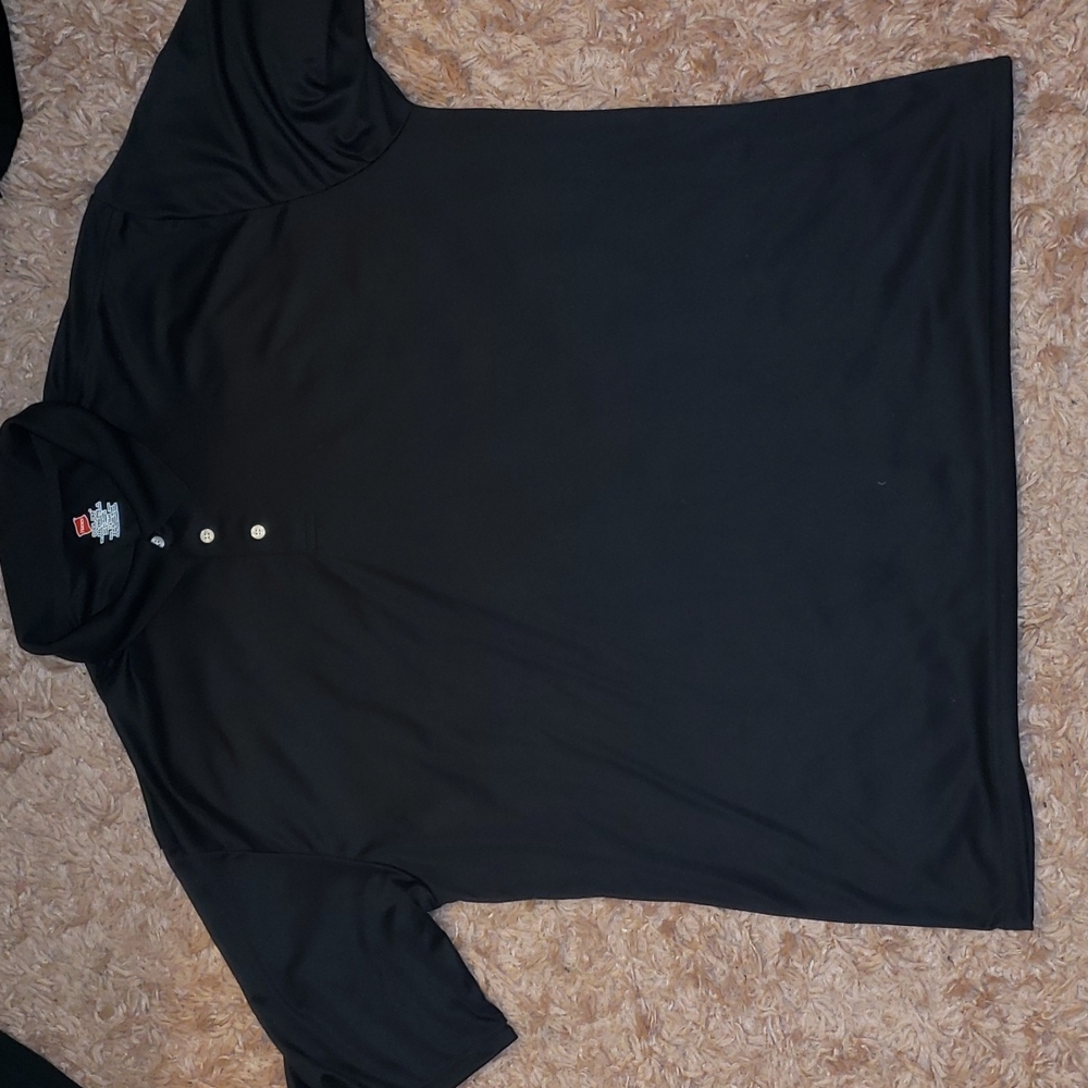 Hanes Mens black Cool Dri stay dry 2XL polo shirt new